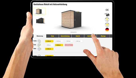 Gerätehaus Konfigurator