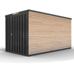 Lagercontainer mit Holzverkleidung kaufen – CONTAINER-XXL