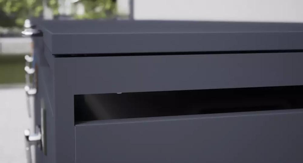 Mülltonnenbox Pulverbeschichtung