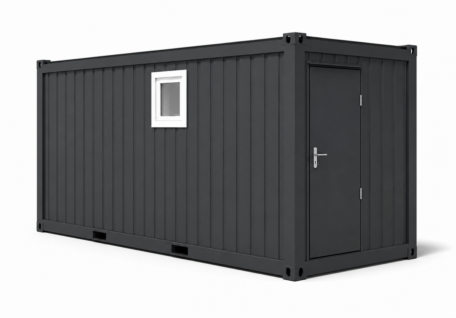 Dusch-Container V4, 20 Fuß, H2800 x B2435 x L6055 mm, Aussenwandlackierung RAL 7016 Anthrazit