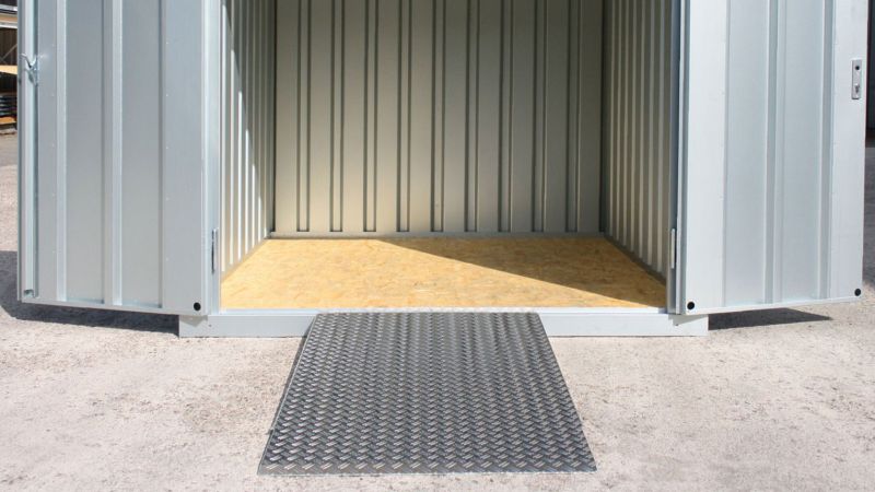 Auffahrrampe 870 x 1450 mm für Container - universell einsetzbar für diverse Containertypen