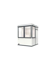 Pf&ouml;rtnerhaus - Meisterb&uuml;ro MultiRoom Outdoor Basic 5 Mini - H2820 x B2400 x T2280 mm mit Elektropaket Mini in RAL 9002 - Grauwei&szlig;