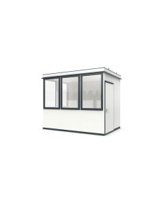 Pf&ouml;rtnerhaus - Meisterb&uuml;ro MultiRoom Outdoor Basic 7 - H2820 x B3510 x T2280 mm ohne Elektropaket in RAL 9002 - Grauwei&szlig;