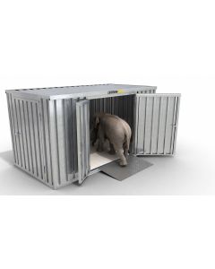 Auffahrrampen aus Aluminum B 1500 x L 750 mm für Lagercontainer - Schnellbaucontainer