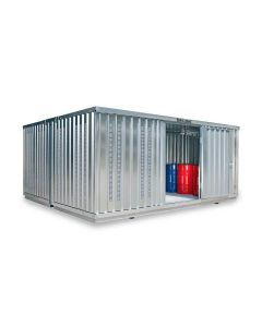 Gefahrstoffcontainer PLG, H2300xB5080xT4340 mm, 1270 mm Einflügeltür, erfolgt vormontiert
