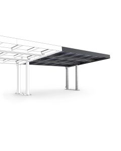 SolarCover 2.0 Anbaueinheit -  H3290 x B5842 x T5265 mm aus feuerverzinktem Stahl und widerstandsf&auml;higen 5 mm Glas-Glas-Photovoltaik-Modulen