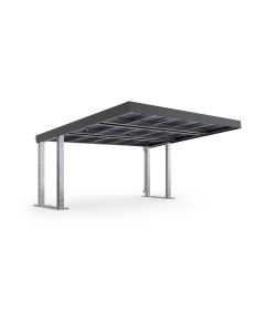 SolarCover 2.0 Grundeinheit -  H3290 x B6083 x T5265 mm aus feuerverzinktem Stahl und widerstandsf&auml;higen 5 mm Glas-Glas-Photovoltaik-Modulen