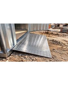 Überfahrbrücke aus Aluminum B 1.500 x L 750 mm - Auffahrrampe passend für CONTAINER-XXL-Lagercontainer
