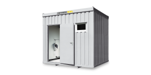 WC Container – 2 qm, H2515 x B2100 x T1140 mm, mobil einsetzbar, Erfolgt fertig montiert