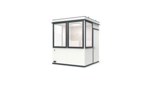 Pförtnerhaus - Meisterbüro MultiRoom Outdoor Basic 5 Mini - H2820 x B2400 x T2280 mm mit Elektropaket Mini in RAL 9002 - Grauweiß Pförtnerhaus - Meisterbüro MultiRoom Outdoor Basic 5 Mini - H2820 x B2400 x T2280 mm mit Elektropaket Mini in RAL 9002 - Grauweiß