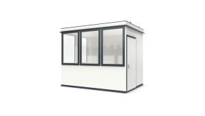 Pförtnerhaus - Meisterbüro MultiRoom Outdoor Basic 7 - H2820 x B3510 x T2280 mm ohne Elektropaket in RAL 9002 - Grauweiß Pförtnerhaus - Meisterbüro MultiRoom Outdoor Basic 7 - H2820 x B3510 x T2280 mm ohne Elektropaket in RAL 9002 - Grauweiß