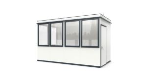 Pförtnerhaus - Meisterbüro MultiRoom Outdoor Basic 10 - H2820 x B4680 x T2280 mm ohne Elektropaket in RAL 9002 - Grauweiß Pförtnerhaus - Meisterbüro MultiRoom Outdoor Basic 10 - H2820 x B4680 x T2280 mm ohne Elektropaket in RAL 9002 - Grauweiß