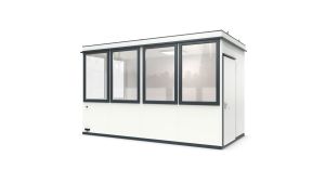 Pförtnerhaus - Meisterbüro MultiRoom Outdoor Basic 10 OfficePlus - H2820 x B4680 x T2280 mm mit Elektropaket OfficePlus in RAL 9002 - Grauweiß Pförtnerhaus - Meisterbüro MultiRoom Outdoor Basic 10 OfficePlus - H2820 x B4680 x T2280 mm mit Elektropaket OfficePlus in RAL 9002 - Grauweiß