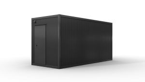 Bürocontainer isoliert, 5100 x 2160 x 2540 mm (L x B x H),  inkl. Elektropaket, 1 Fenster, Lackierung RAL 7016 anthrazit - Variante 4