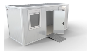 Auffahrrampe 850 x 1465 mm für Bürocontainer