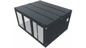 Moderne Raumcontainer Anlage - PLUSLine, 2 x 20 Fuß Doppelanlage mit Bad in RAL 7016 Anthrazit, inkl. bodentiefe Fenster und Elektropaket Moderne Raumcontainer Anlage - PLUSLine, 2 x 20 Fuß Doppelanlage mit Bad in RAL 7016 Anthrazit, inkl. bodentiefe Fenster und Elektropaket