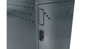 Fahrradgarage BikeBox Anbausystem (Seitenwand rechts) - H1250 x B850 x T2050 mm mit PIN-Code-Schloss