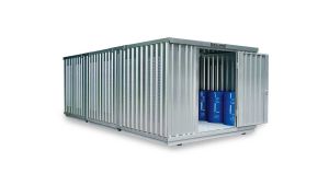 Gefahrstoffcontainer PLG, H2310xB3050xT6520 mm, 1270 mm Einflügeltür, erfolgt vormontiert