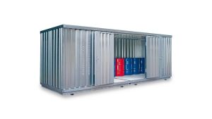 Gefahrstoffcontainer PLG, H2310xB6080xT2170 mm, 2750 mm Doppelflügeltür, erfolgt fertig montiert Gefahrstoffcontainer PLG, H2310xB6080xT2170 mm, 2750 mm Doppelflügeltür, erfolgt fertig montiert