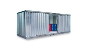 Gefahrstoffcontainer WGK 1-3, H2310xB6080xT2170 mm, 1830 mm Doppelflügeltür, erfolgt fertig montiert Gefahrstoffcontainer WGK 1-3, H2310xB6080xT2170 mm, 1830 mm Doppelflügeltür, erfolgt fertig montiert