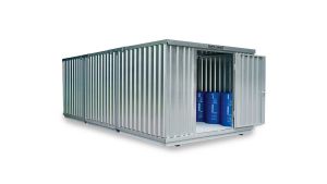 Gefahrstoffcontainer WGK 1-3, H2310xB3050xT6520 mm, 1270 mm Einflügeltür, erfolgt vormontiert Gefahrstoffcontainer WGK 1-3, H2310xB3050xT6520 mm, 1270 mm Einflügeltür, erfolgt vormontiert