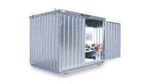Gefahrstoffcontainer KTC WGK 1-3, H2350xB3050xT2170 mm, 2750 mm Doppelflügeltür, erfolgt fertig montiert