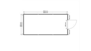 Gefahrstoffcontainer PLG, H2310xB3050xT6520 mm, 1270 mm Einflügeltür, erfolgt vormontiert