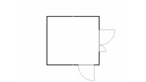 Gefahrstoffcontainer PLG, H2300xB4050xT4340 mm, 1830 mm Doppelflügeltür inkl. 1270 mm Zusatztür, erfolgt vormontiert