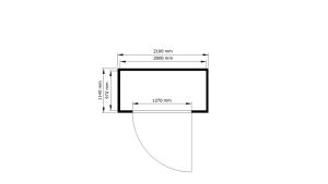 Gefahrstoffcontainer PLG, H2300xB2100xT1140 mm, 1270 mm Einflügeltür, erfolgt fertig montiert Gefahrstoffcontainer PLG, H2300xB2100xT1140 mm, 1270 mm Einflügeltür, erfolgt fertig montiert