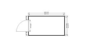 Gefahrstoffcontainer PLG, H2300xB4050xT2170 mm, 1270 mm Einflügeltür, erfolgt fertig montiert Gefahrstoffcontainer PLG, H2300xB4050xT2170 mm, 1270 mm Einflügeltür, erfolgt fertig montiert