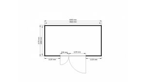 Gefahrstoffcontainer WGK 1-3, H2300xB4050xT2170 mm, 1270 mm Einflügeltür, erfolgt fertig montiert