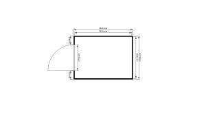 Gefahrstoffcontainer WGK 1-3, H2350xB3050xT2170 mm, 1270 mm Einflügeltür, erfolgt fertig montiert