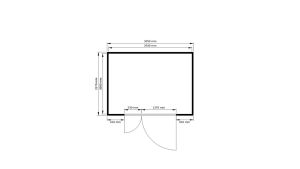 Gefahrstoffcontainer WGK 1-3, H2350xB3050xT2170 mm, 1830 mm Doppelflügeltür, erfolgt fertig montiert
