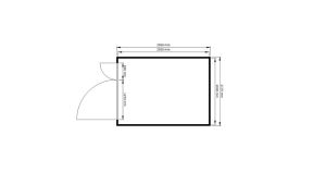 Gefahrstoffcontainer WGK 1-3, H2350xB3050xT2170 mm, 1830 mm Doppelflügeltür, erfolgt fertig montiert