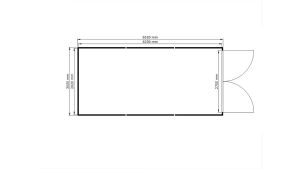 Gefahrstoffcontainer WGK 1-3, H2310xB3050xT6520 mm, 2750 mm Doppelflügeltür, erfolgt vormontiert