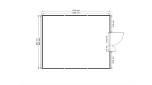Gefahrstoffcontainer WGK 1-3, H2300xB5080xT6520 mm, 1830 mm Doppelflügeltür, erfolgt vormontiert