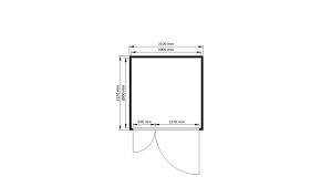 Gefahrstoffcontainer KTC WGK 1-3, H2420xB2100xT2170 mm, 1830 mm Doppelflügeltür, erfolgt fertig montiert