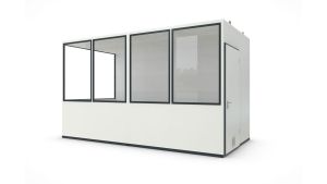 Hallencontainer MultiFlex 10, H2660 x B4560 x T2280 mm, ca. 10 m² Grundfläche, ohne Elektropaket, Farbe RAL 9002 - Grauweiß