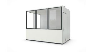 Hallencontainer MultiFlex 7, H2660 x B3390 x T2280 mm, ca. 7 m² Grundfläche, ohne Elektropaket, Farbe RAL 9002 - Grauweiß