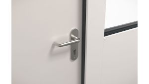 Hallencontainer MultiFlex 15, H2660 x B4560 x T3390 mm, ca. 15 m² Grundfläche, Office Plus Elektropaket, Farbe RAL 9002 - Grauweiß