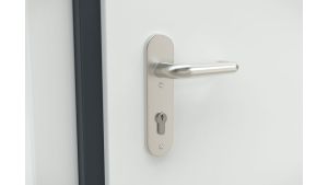 Hallencontainer MultiFlex 10, H2660 x B4560 x T2280 mm, ca. 10 m² Grundfläche, Starter Plus Elektropaket, Farbe RAL 9002 - Grauweiß