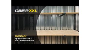 Lagerregal für Lagercontainer XS -XXL - 2 verzinkte Regalsäulen, 6 Kragarme, 3 Holz-Regalböden B 2000 mm, T 500 mm, Tragfähigkeit 120 kg pro Boden