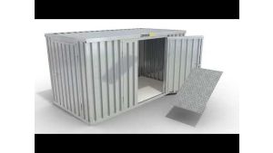 Auffahrrampe 850 x 1465 mm für Schnellbaucontainer