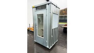 Kassenhäuschen, H2425 x B1400 x T1250 mm, 1 Fenster (Pos. B), ohne Möbelausstattung, Aussenwandlackierung anthrazit
