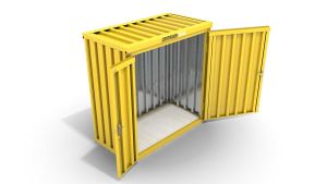 Draufsicht vom Lagercontainer LCXS2002-GE – viel Stauraum online kaufen!