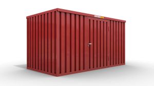Gartencontainer, H2150 x B3050 x T2170 mm, RAL 3000 feuerrot