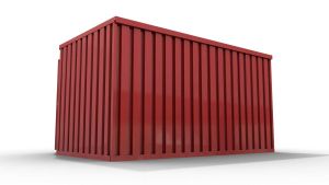 Gartencontainer, H2150 x B3050 x T2170 mm, RAL 3000 feuerrot