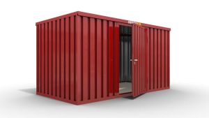 Gartencontainer, H2150 x B3050 x T2170 mm, RAL 3000 feuerrot