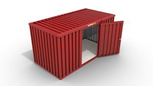 Gartencontainer, H2150 x B3050 x T2170 mm, RAL 3000 feuerrot