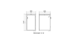 Mülltonnenbox Design Prisma, 1er Box für 240-Liter-Mülltonne – Höhe 116,3 cm × Breite 68 cm × Tiefe 80 cm – Anthrazit (RAL 7016)